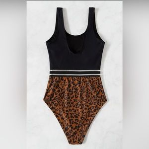 New Swimsuit black and cheetah print